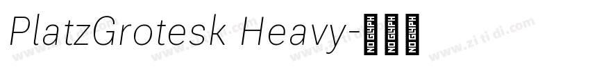 PlatzGrotesk Heavy字体转换